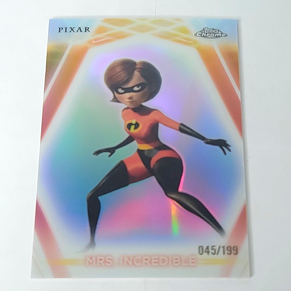 Mrs Incredible Topps 2026 Disney Neon Holo Chrome Refractor Limited 045/199 CNE